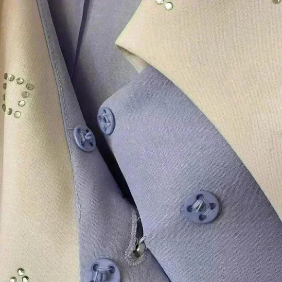 Vintage She’s Line Style 2359 New York Multicolored Blazer Jacket Size 14 Lilac - Picture 6 of 8